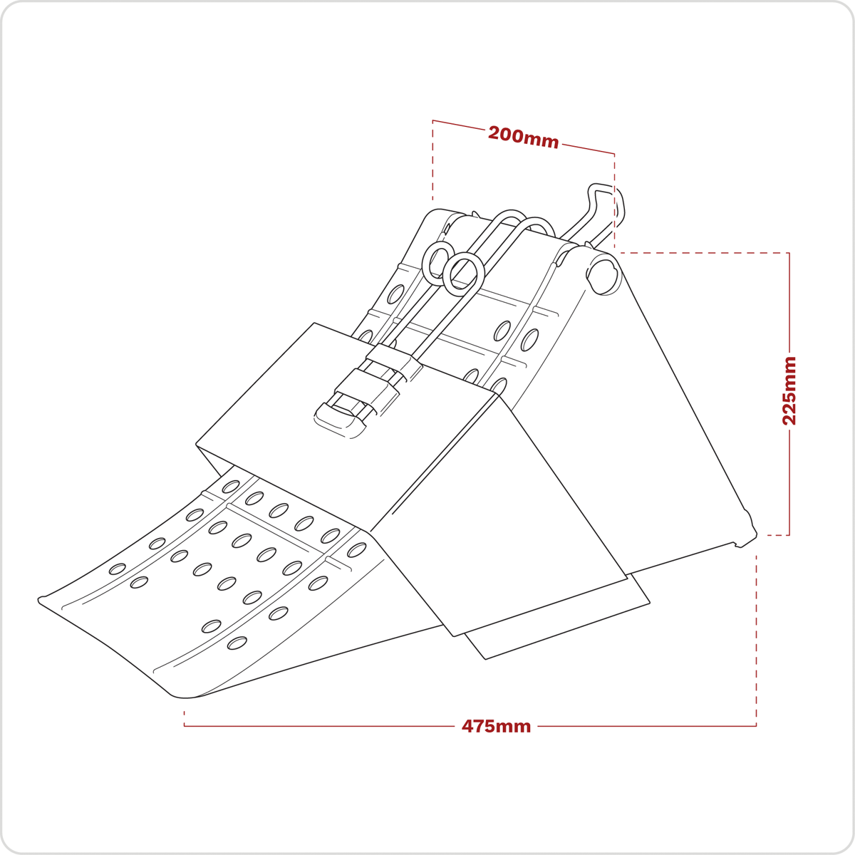 Sealey CV127 Commercial Wheel Chock with Bracket