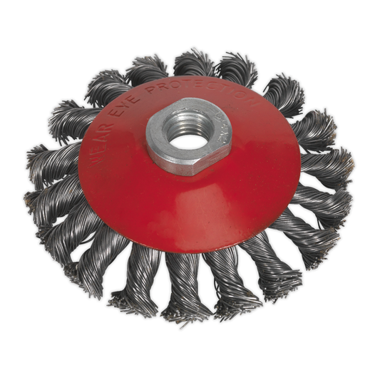 Sealey CWB100 100mm Conical Wire Brush M10 x 1.5mm