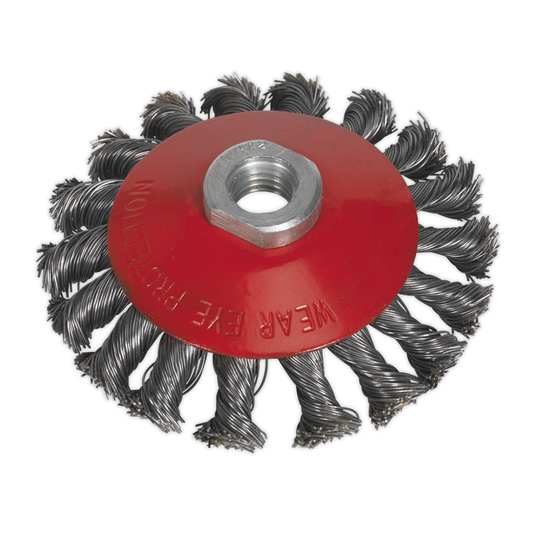 Sealey CWB101 100mm Conical Wire Brush M14 x 2mm