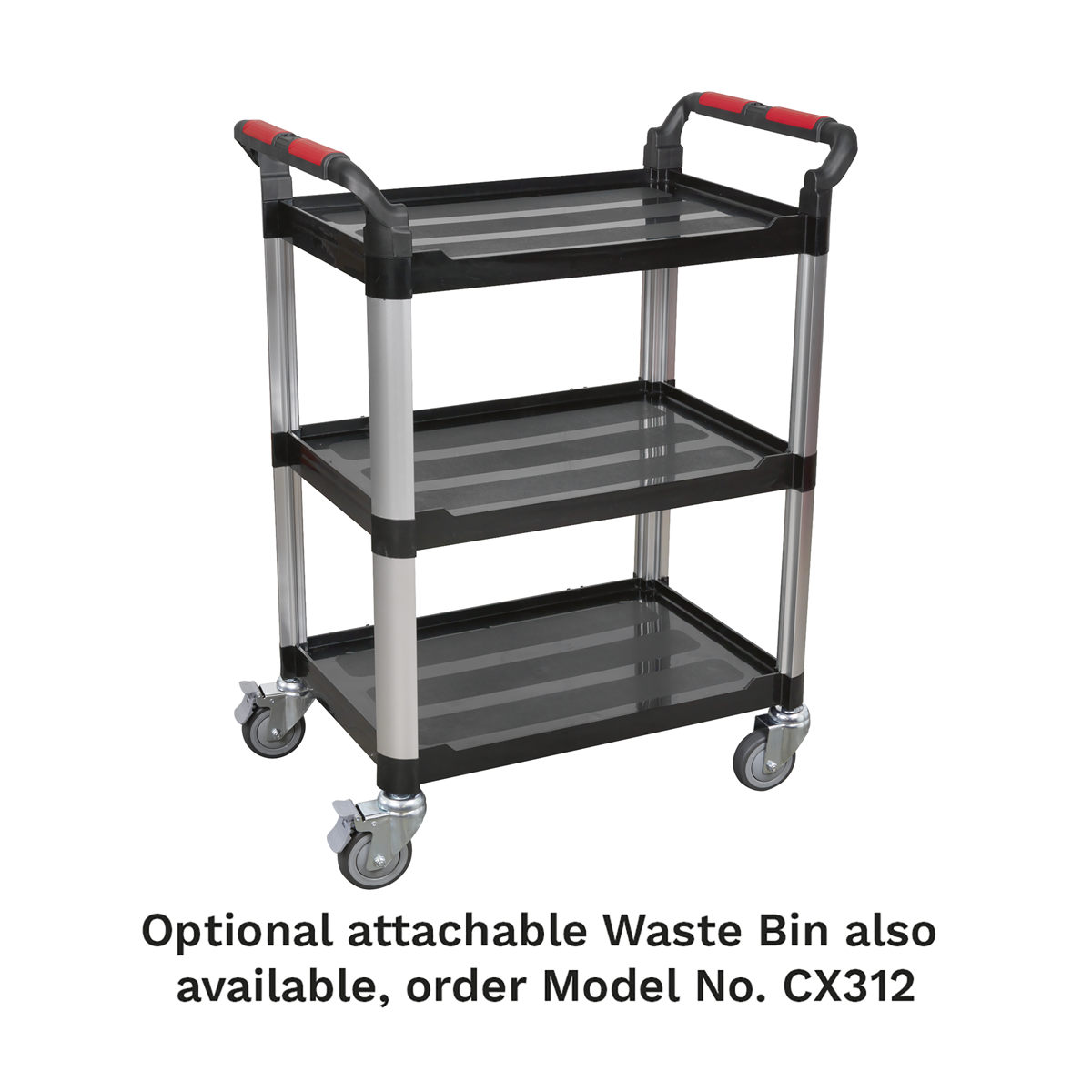 Sealey CX309 Composite Workshop Trolley 3-Level/3 Wall