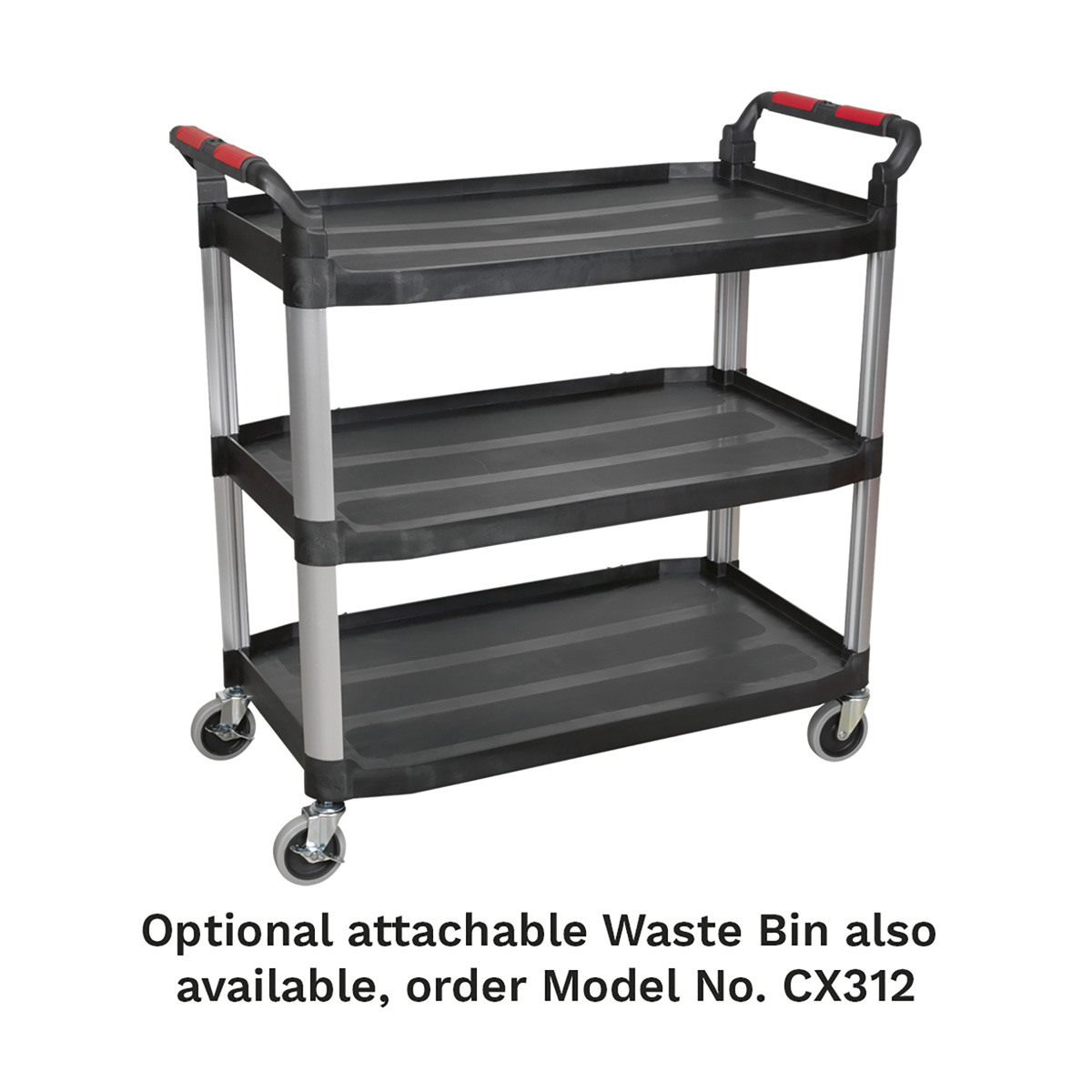 Sealey CX310 Composite Workshop Trolley 3-Level/3 Wall