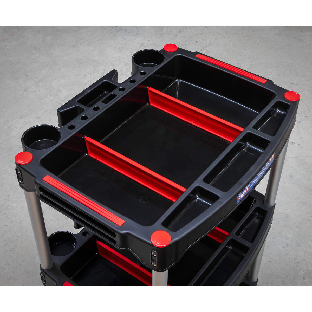 Sealey CX313 Composite Workshop Trolley with Parts Storage 3-Level
