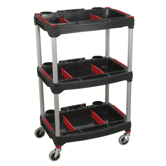 Sealey CX313 Composite Workshop Trolley with Parts Storage 3-Level