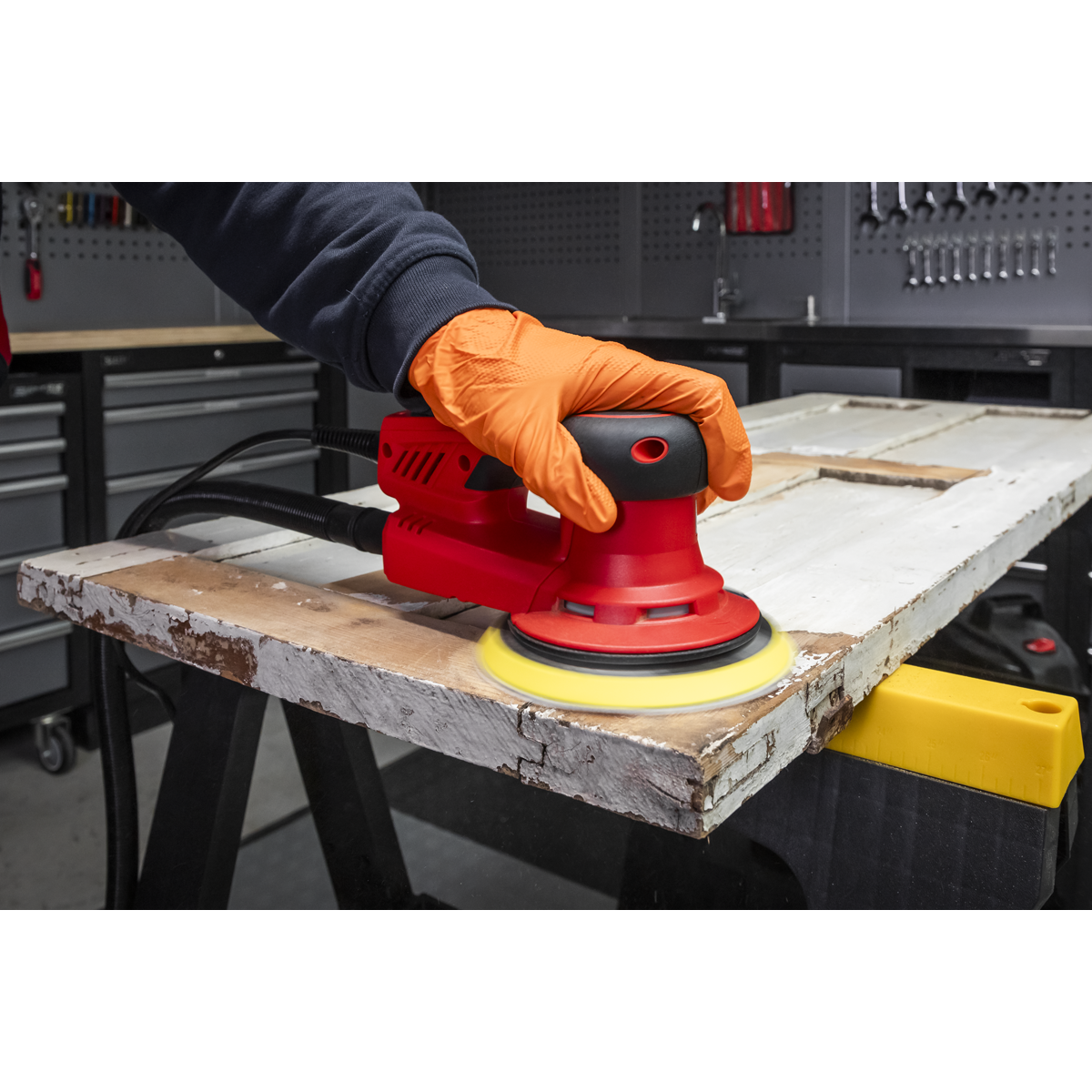 Sealey DAS150PS 150mm Dual Action Variable Speed Palm Sander 350W/230V