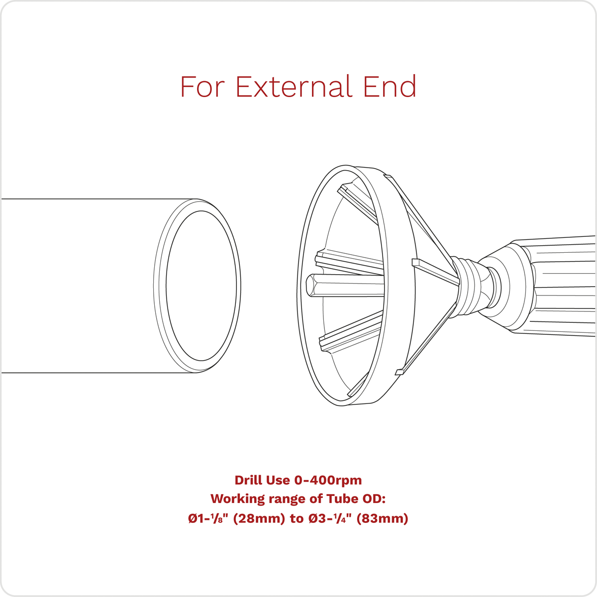 Sealey DB06 Internal & External 2-in-1 Deburring/Chamfer Tool 27-86mm