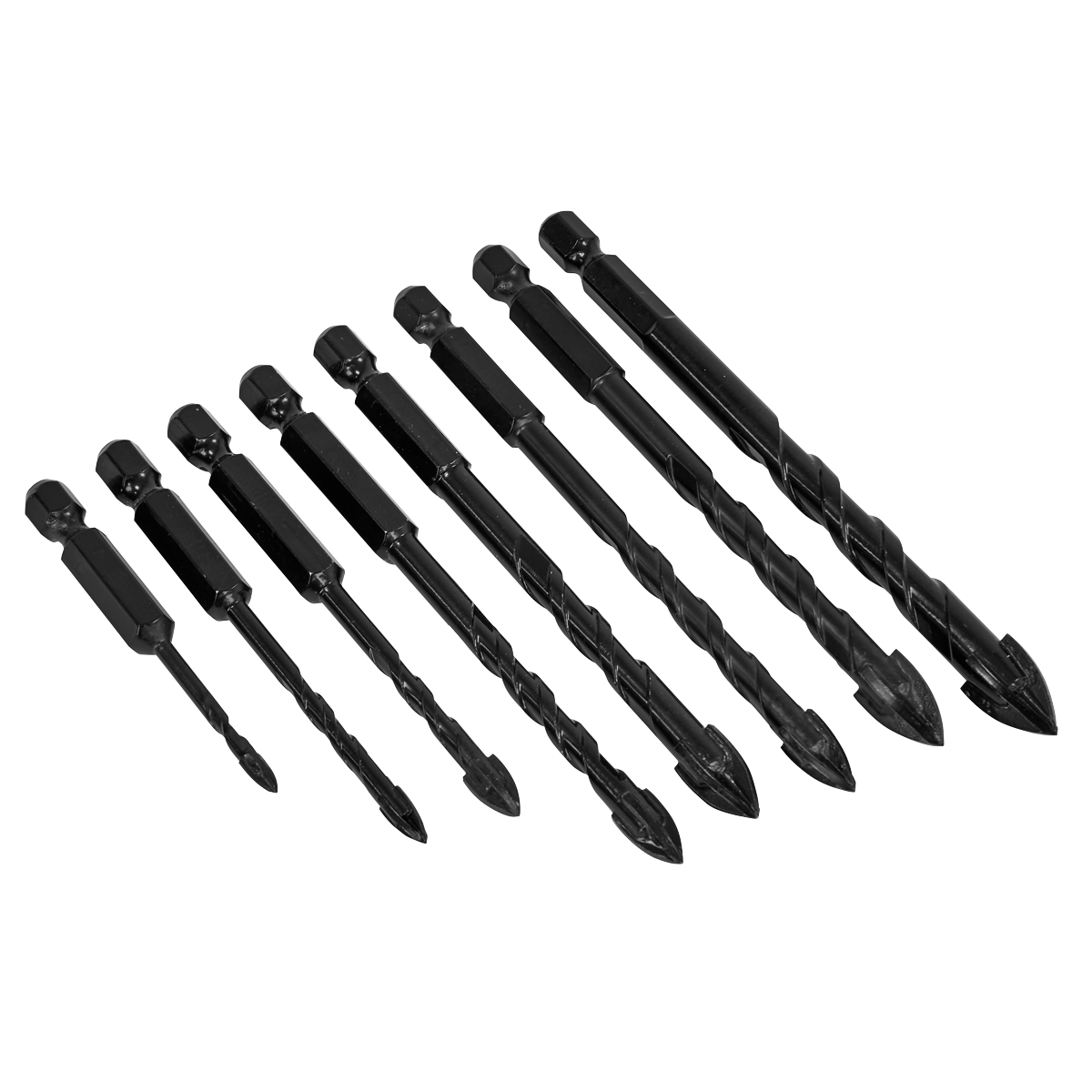 Sealey DBGC1 Tile & Glass Drill Bit Set 8pc
