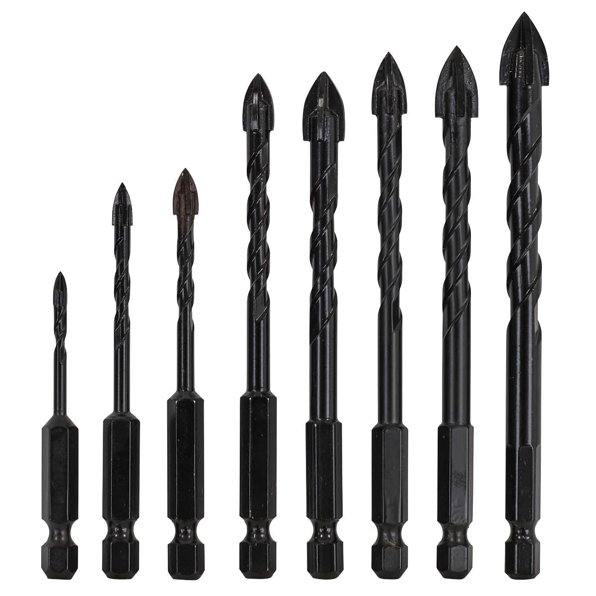 Sealey DBGC1 Tile & Glass Drill Bit Set 8pc