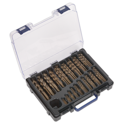 Sealey DBS170CB HSS Cobalt Fully Ground Drill Bit Assortment 1-10mm 170pc