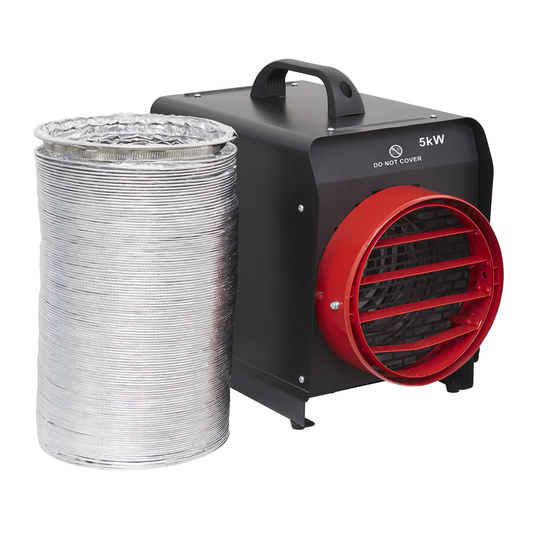 Sealey DEH5001 Industrial Fan Heater with Ducting 5kW/400V