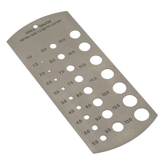 Sealey DGM1 Metric Drill Gauge 1-13mm