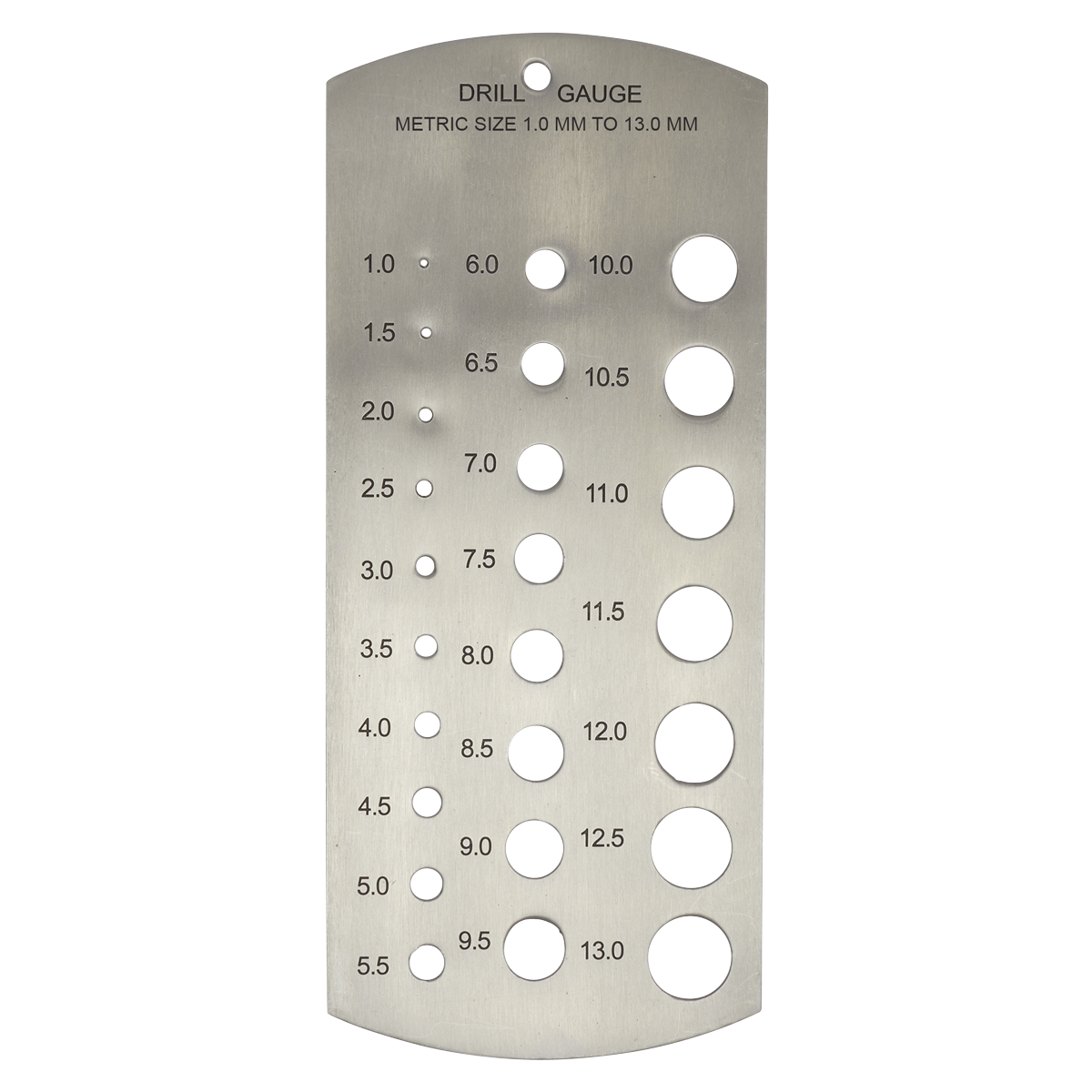 Sealey DGM1 Metric Drill Gauge 1-13mm