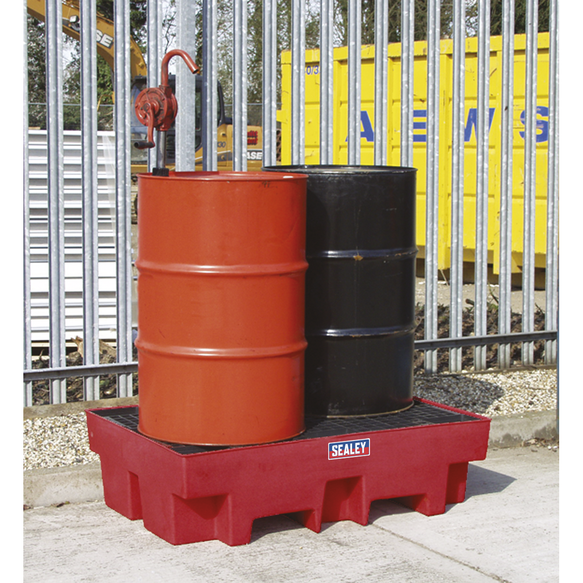 Sealey DRP12 Polyethylene Barrel Bund/Spill Pallet 1220 x 820 x 330mm