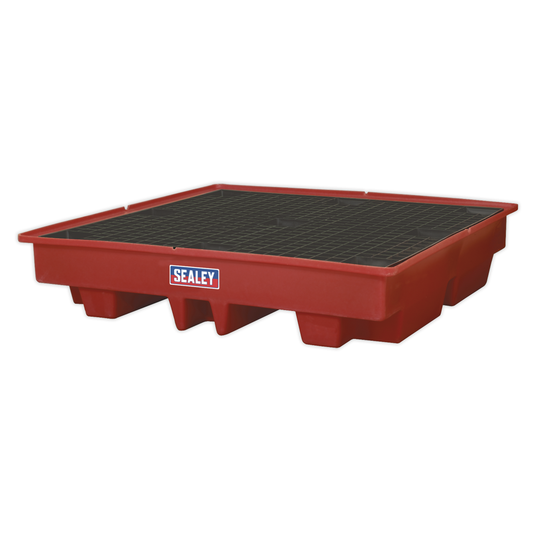 Sealey DRP13 Polyethylene Barrel Bund/Spill Pallet 1280 x 1280 x 275mm