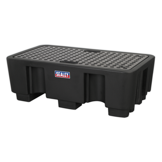 Sealey DRP17 2 Drum Polyethylene Barrel Bund/Spill Pallet 1300 x 750 x 440mm