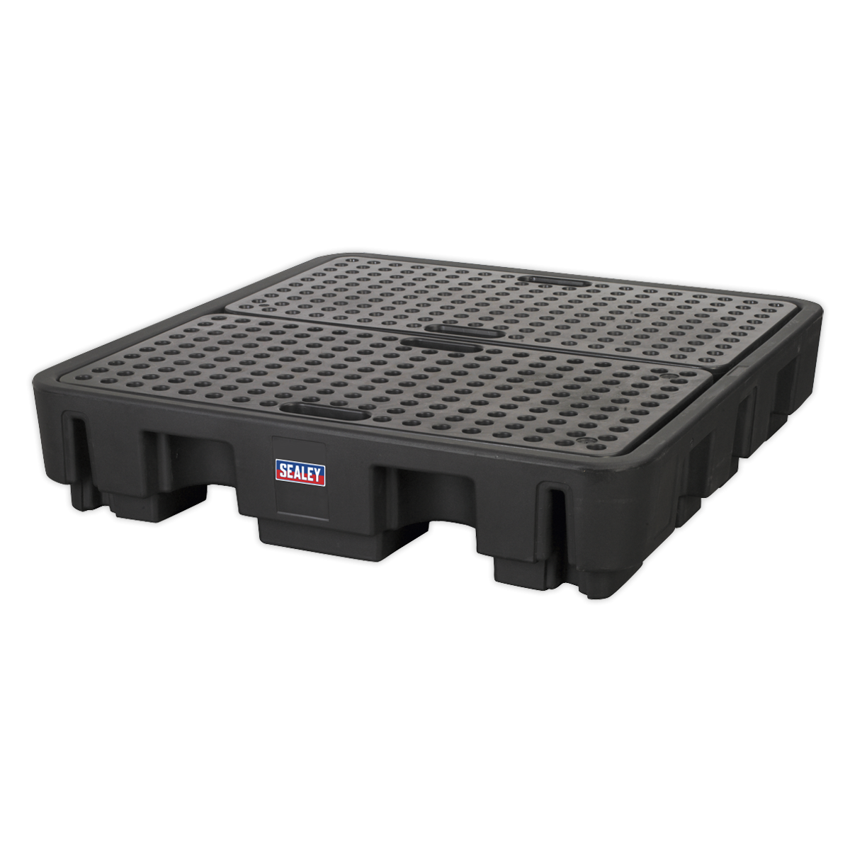 Sealey DRP18 4 Drum Polyethylene Barrel Bund/Spill Pallet 1380 x 1290 x 280mm