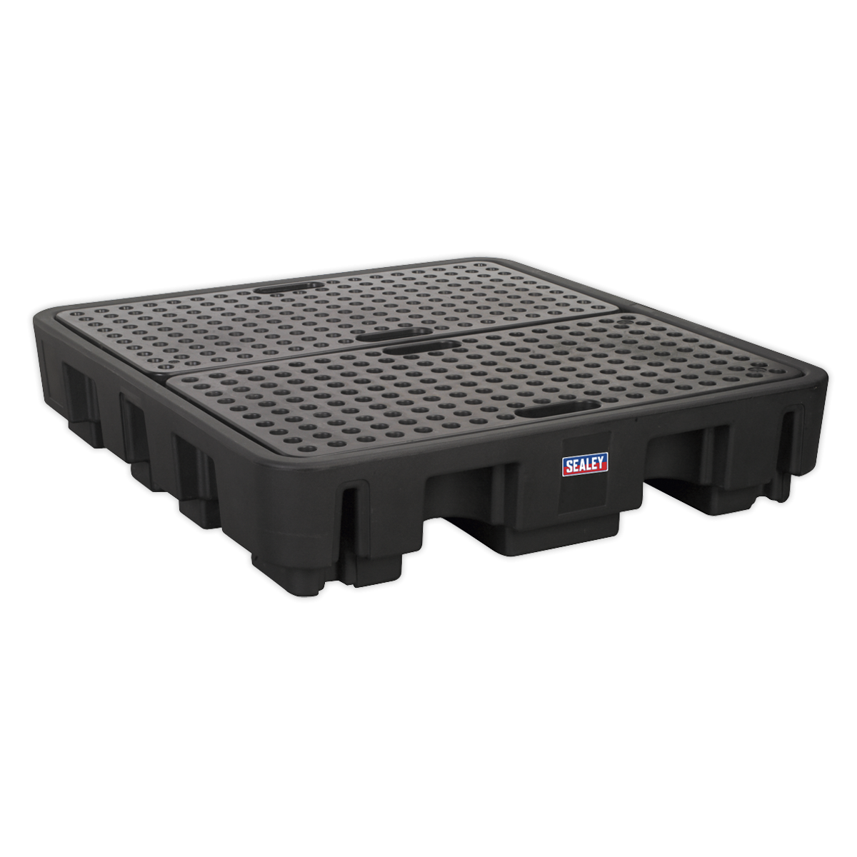 Sealey DRP18 4 Drum Polyethylene Barrel Bund/Spill Pallet 1380 x 1290 x 280mm