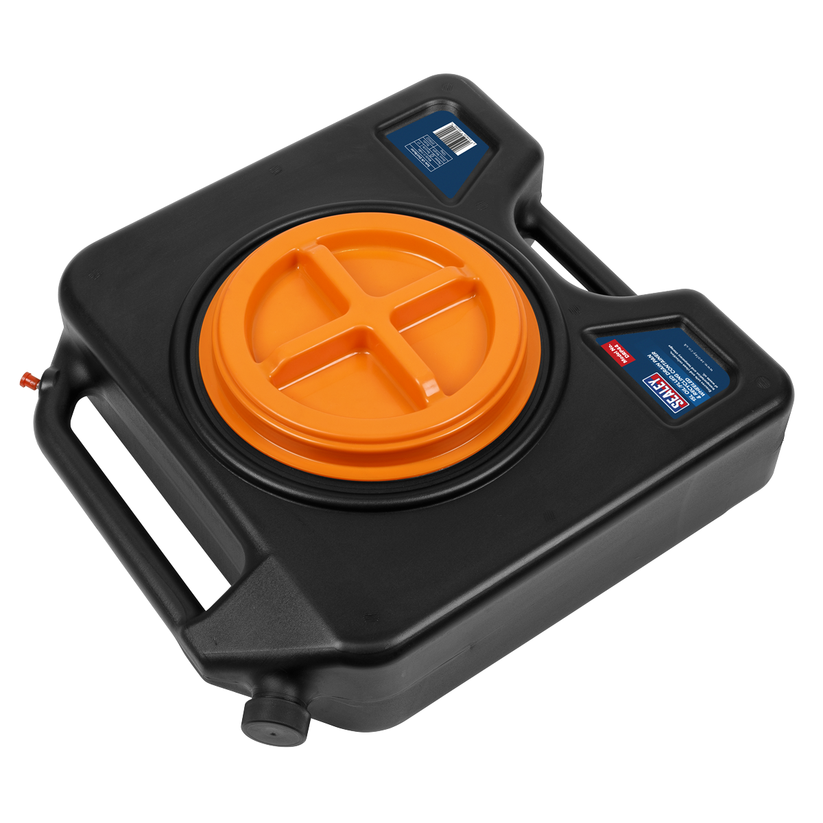 Sealey DRP44 Oil/Fluid Drain & Recycling Container with Wheels 15L