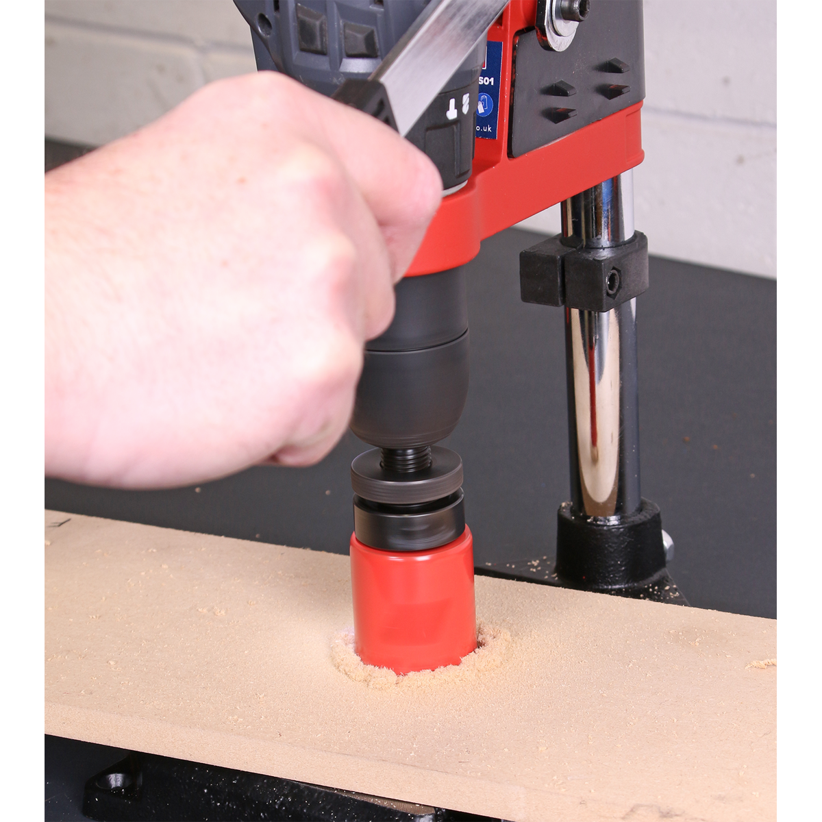 Sealey DS01 Drill Stand with Cast Iron Base 500mm & Vice 65mm