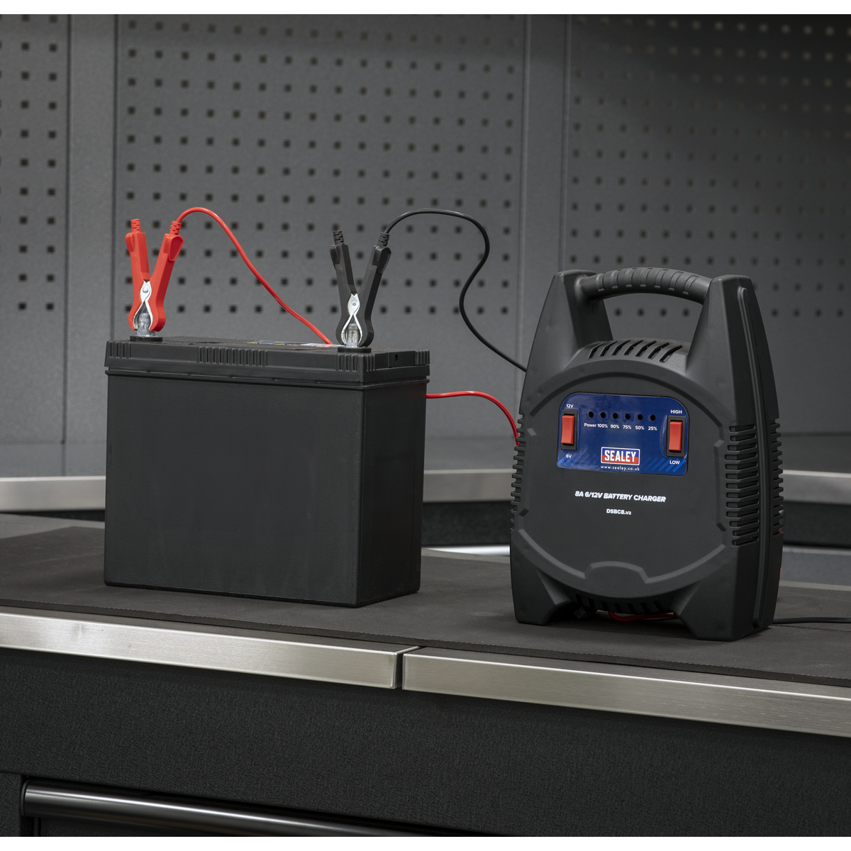 Sealey DSBC8 8A 6/12V Battery Charger 230V