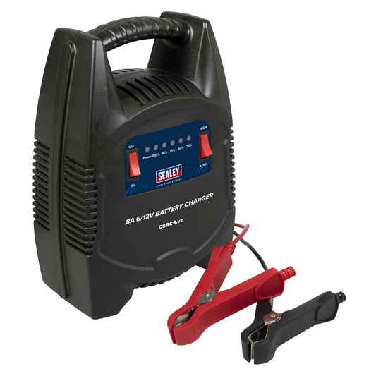 Sealey DSBC8 8A 6/12V Battery Charger 230V