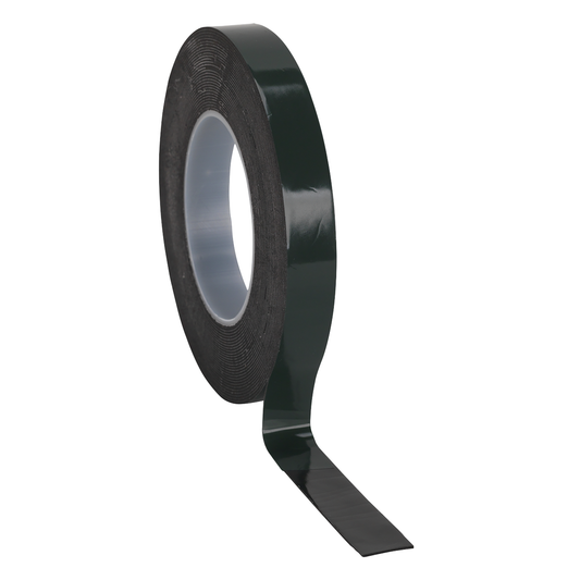 Sealey DSTG1910 Double-Sided Adhesive Foam Tape 19mm x 10m - Green Backing