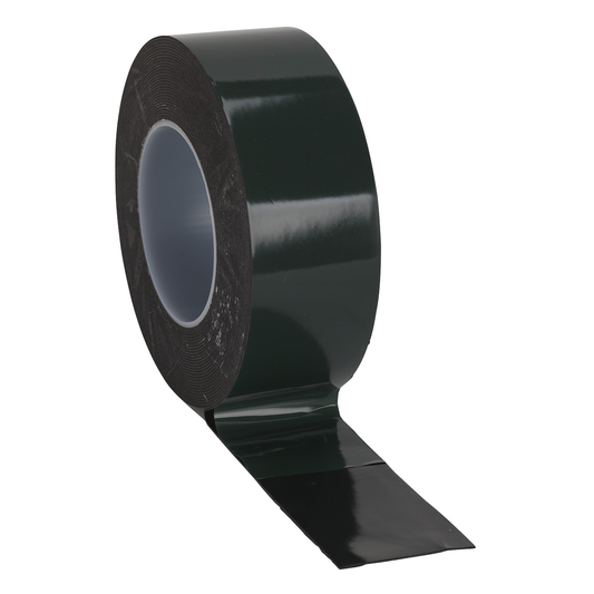 Sealey DSTG5010 Double-Sided Adhesive Foam Tape 50mm x 10m - Green Backing