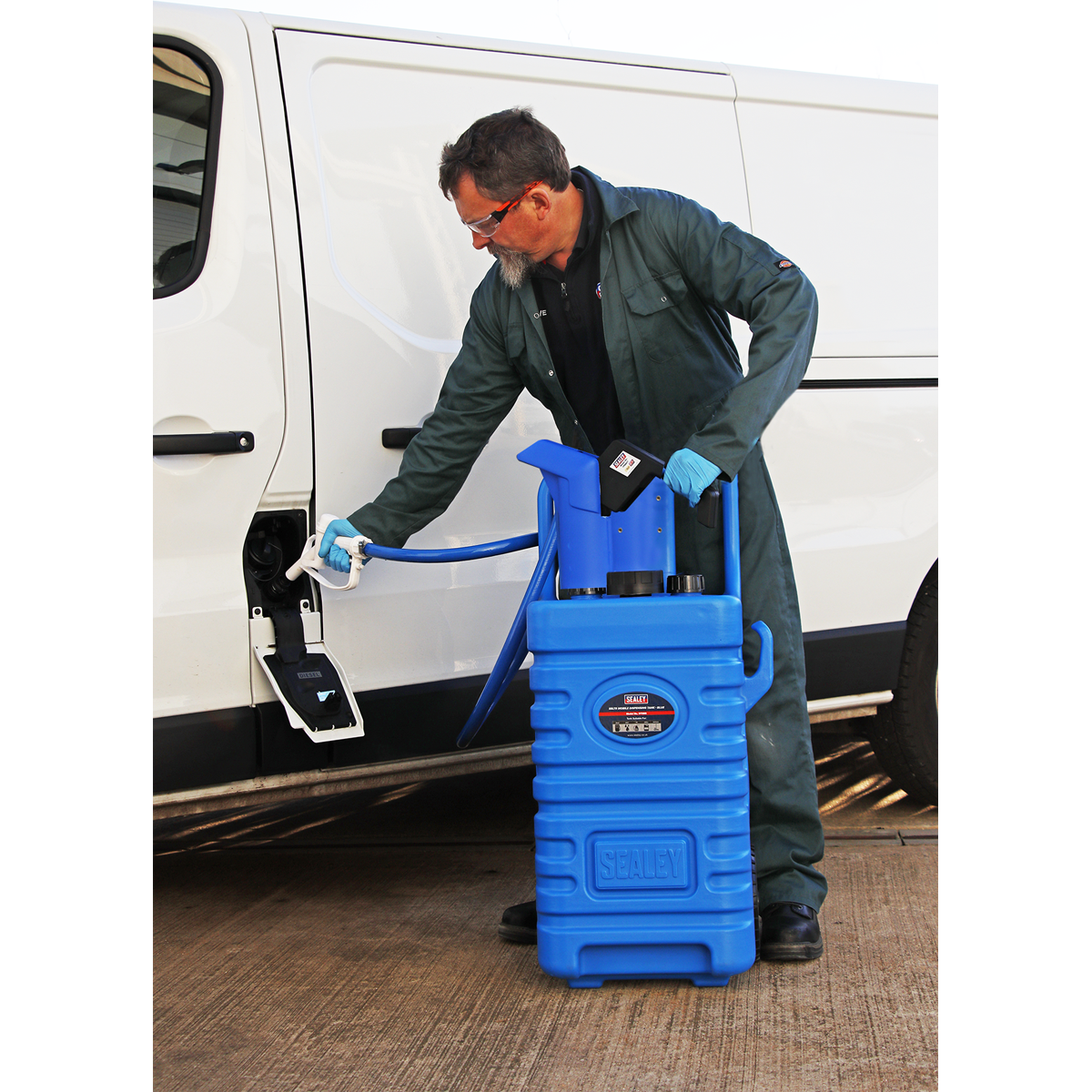 Sealey DT55BCOMBO1 Mobile Dispensing Tank with AdBlue® Pump 55L - Blue