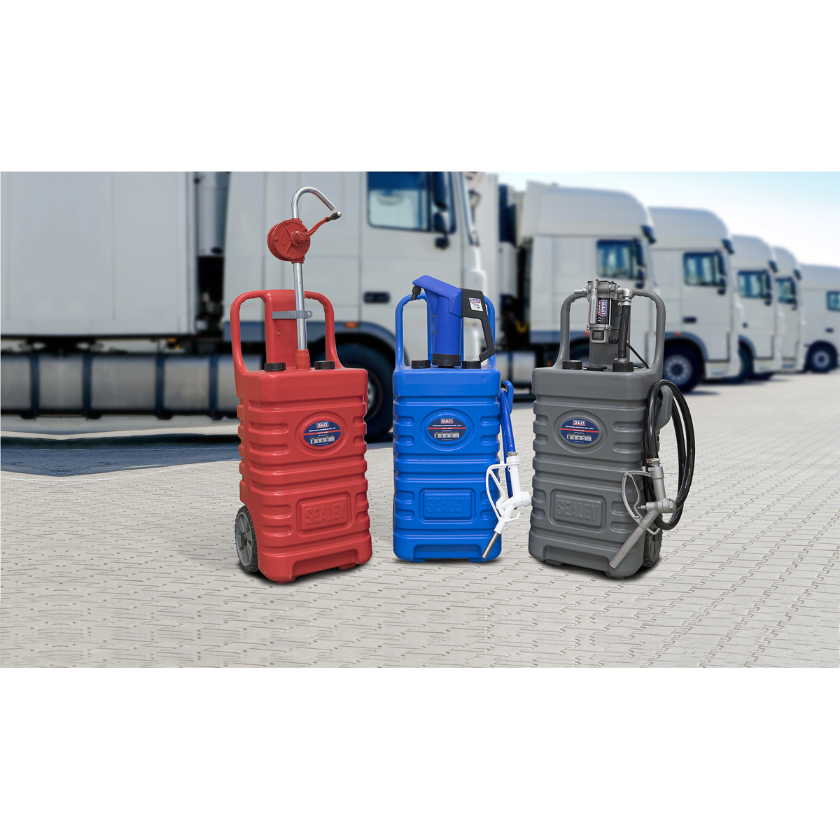 Sealey DT55GCOMBO1 Mobile Dispensing Tank with Diesel Pump 55L - Grey