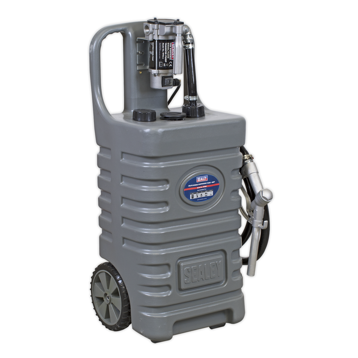 Sealey DT55GCOMBO1 Mobile Dispensing Tank with Diesel Pump 55L - Grey