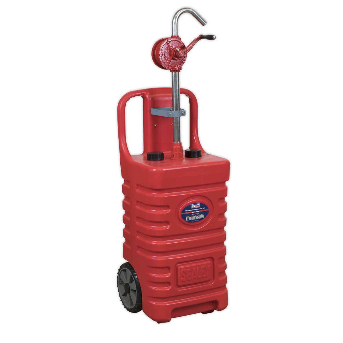 Sealey DT55RCOMBO1 Mobile Dispensing Tank with Oil Rotary Pump 55L - Red