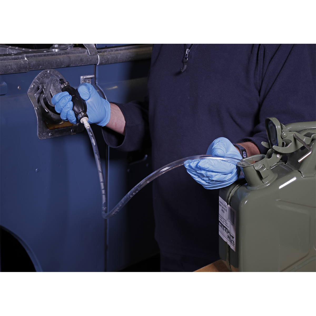 Sealey EC96 Emergency Fuel Transfer Syphon Pump for Petrol/Diesel/Water/Low Viscosity Fluids with 2m Hose