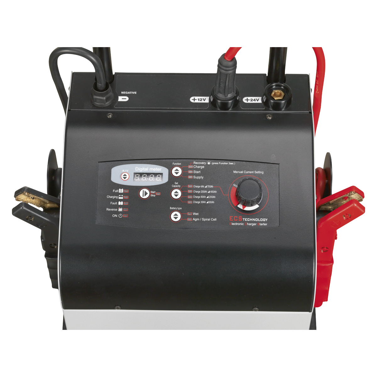 Sealey ECS650 12/24V Electronic Charger Maintainer/Starter 100/650A