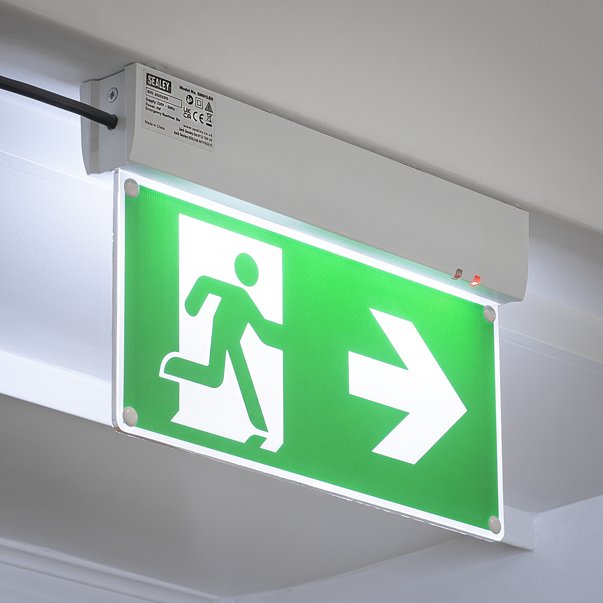 Sealey EM01LED Maintained Emergency LED Fire Exit Sign