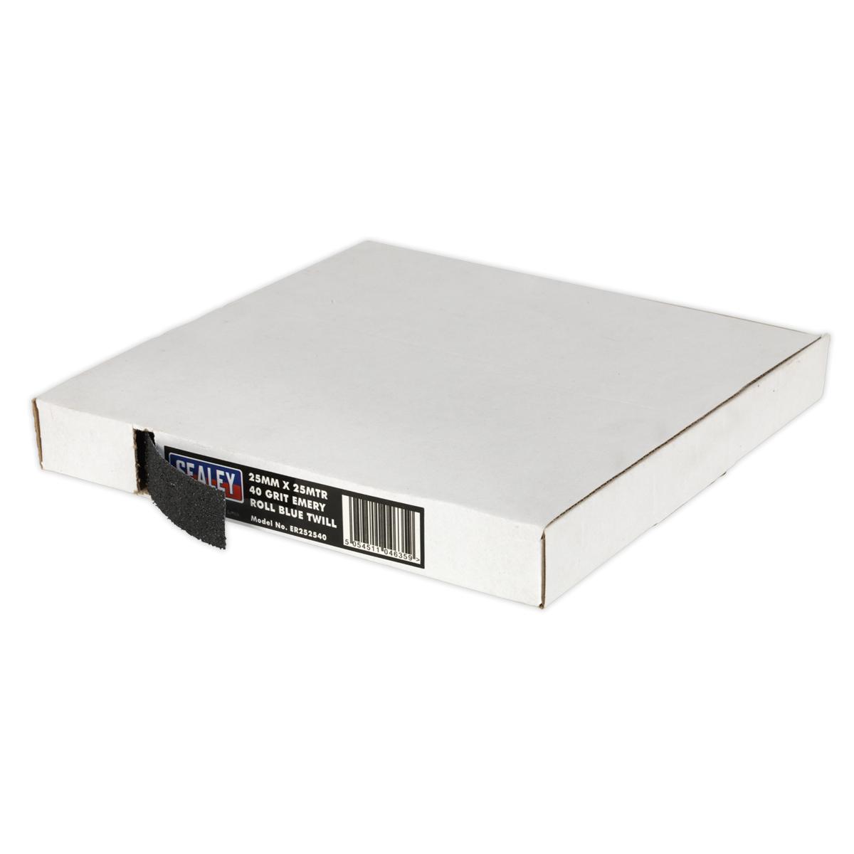 Sealey ER252540 Emery Roll 40Grit 25mm x 25m - Blue Twill
