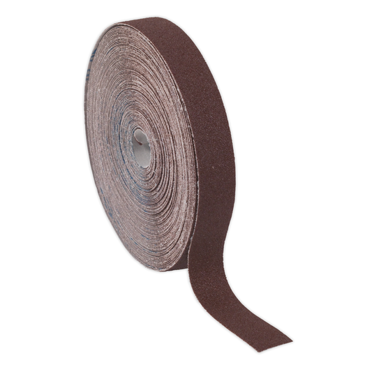 Sealey ERB255080 Emery Roll 80Grit 25mm x 50m - Brown