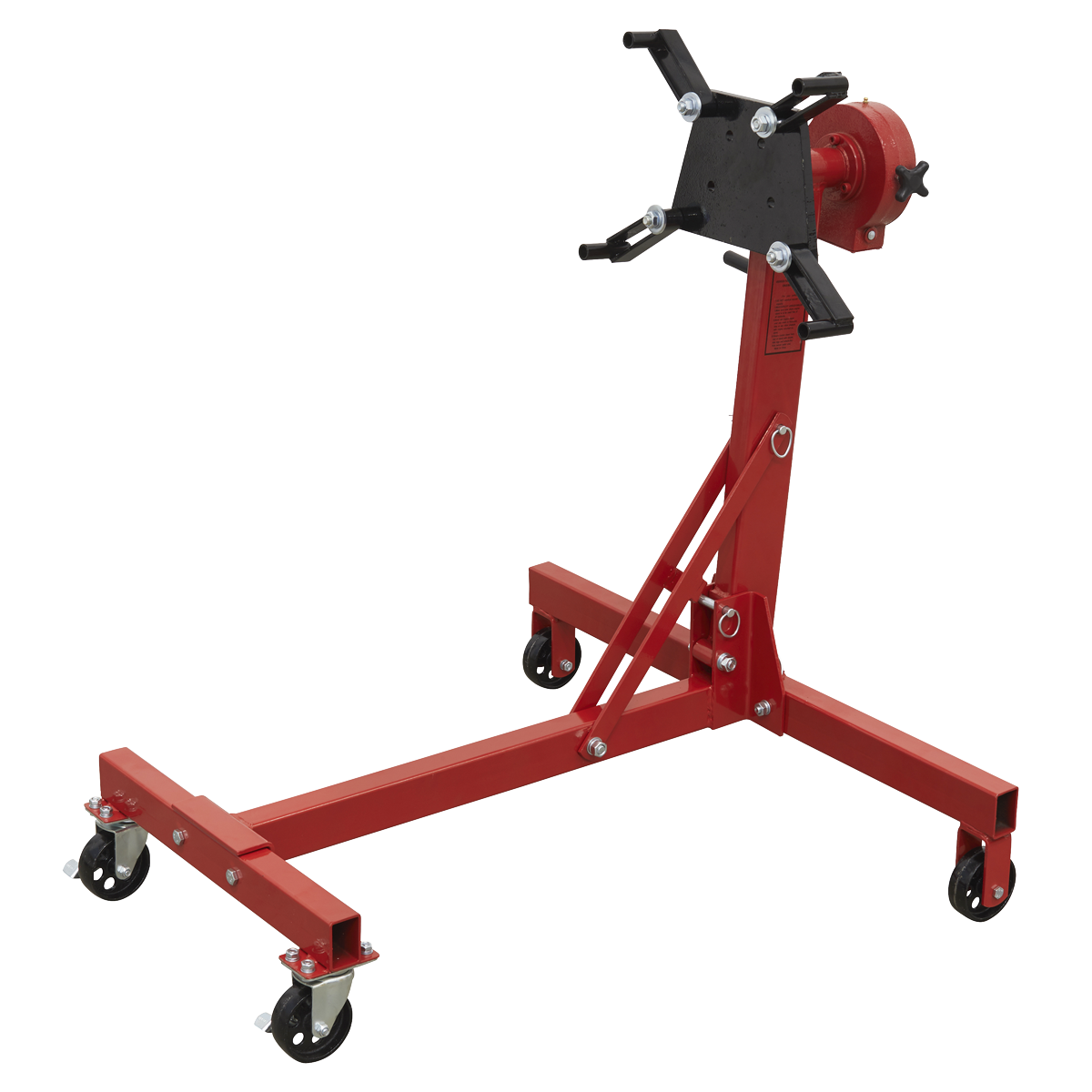 Sealey ES480D Folding 360º Rotating Engine Stand with Geared Handle Drive 450kg Capacity