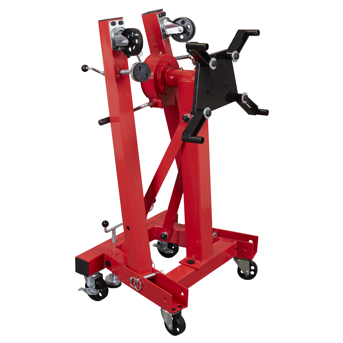 Sealey ES680D Folding 360º Rotating Engine Stand with Geared Handle Drive 680kg Capacity
