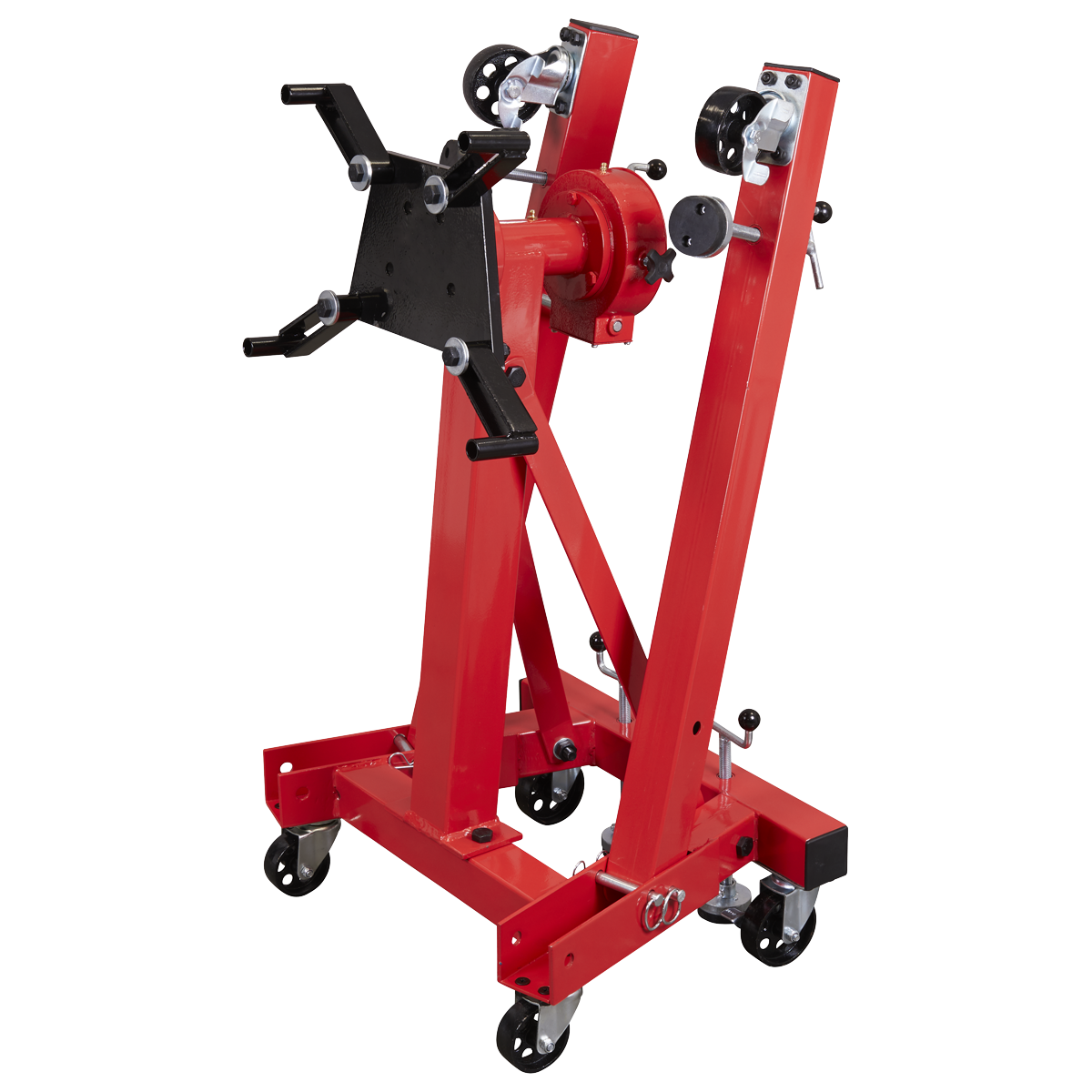 Sealey ES680D Folding 360º Rotating Engine Stand with Geared Handle Drive 680kg Capacity