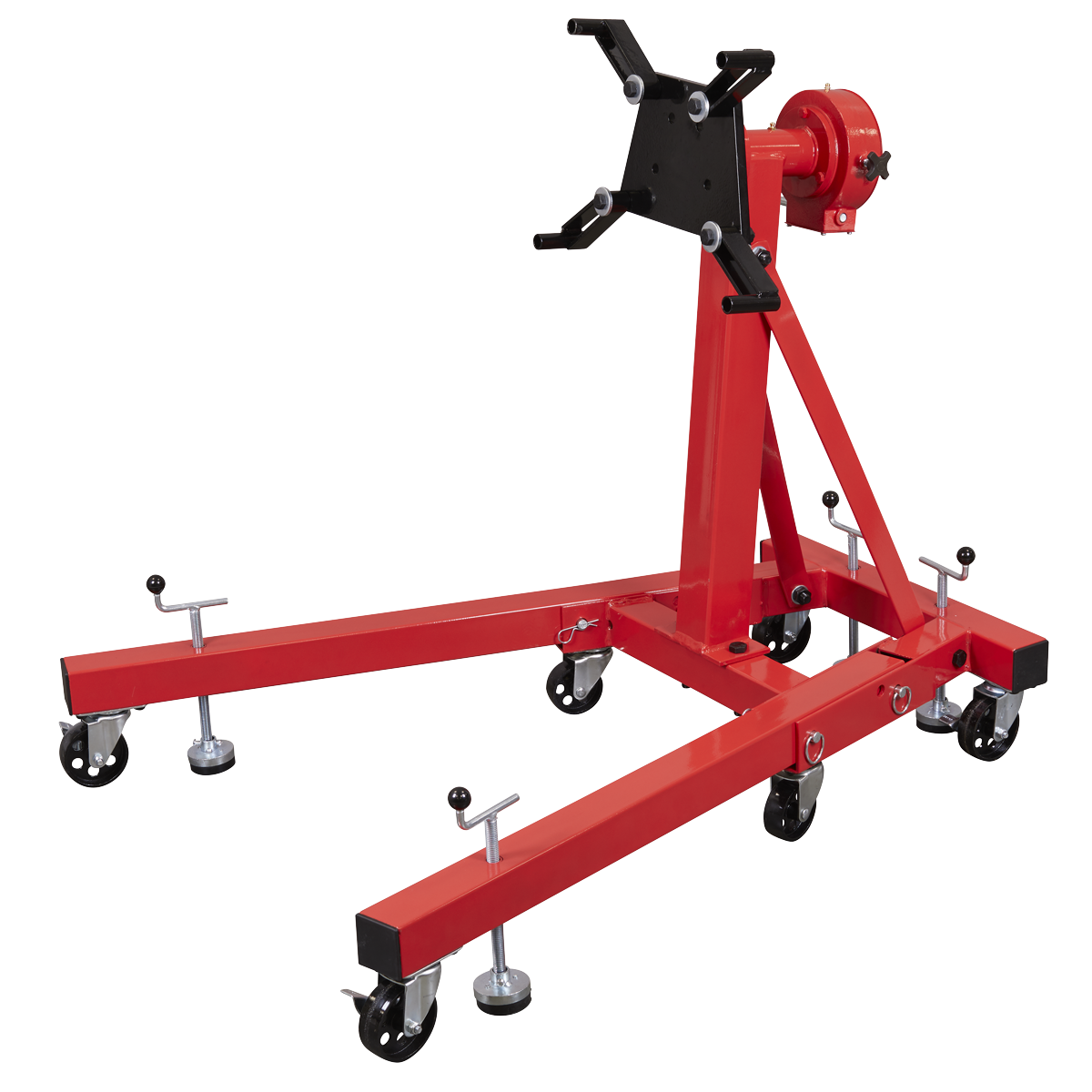 Sealey ES680D Folding 360º Rotating Engine Stand with Geared Handle Drive 680kg Capacity