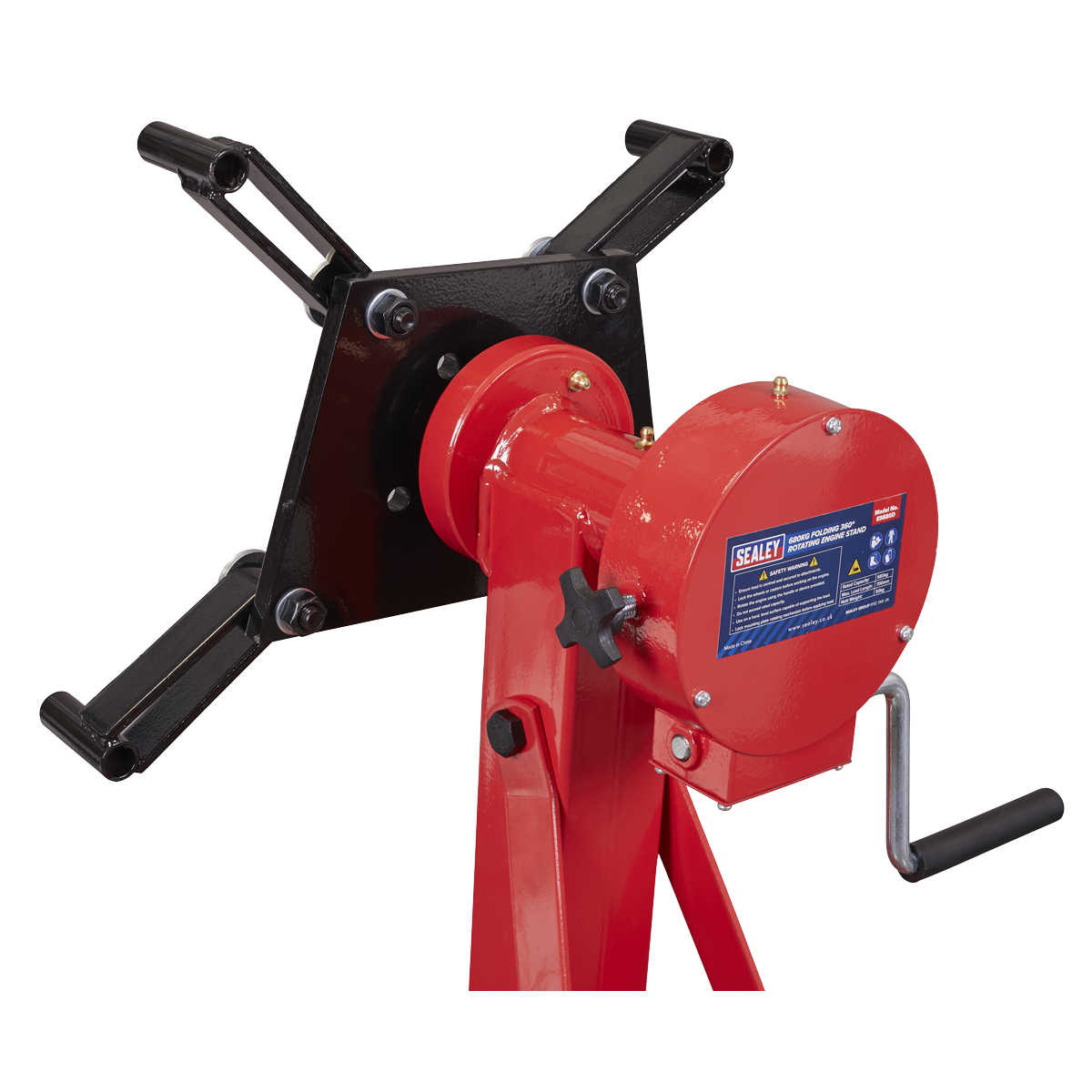 Sealey ES680D Folding 360º Rotating Engine Stand with Geared Handle Drive 680kg Capacity