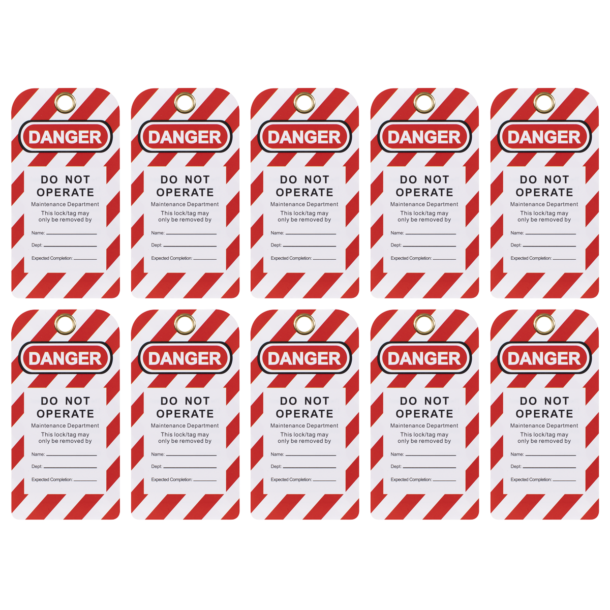 Sealey EV17 Lockout Safety Tag 10pc