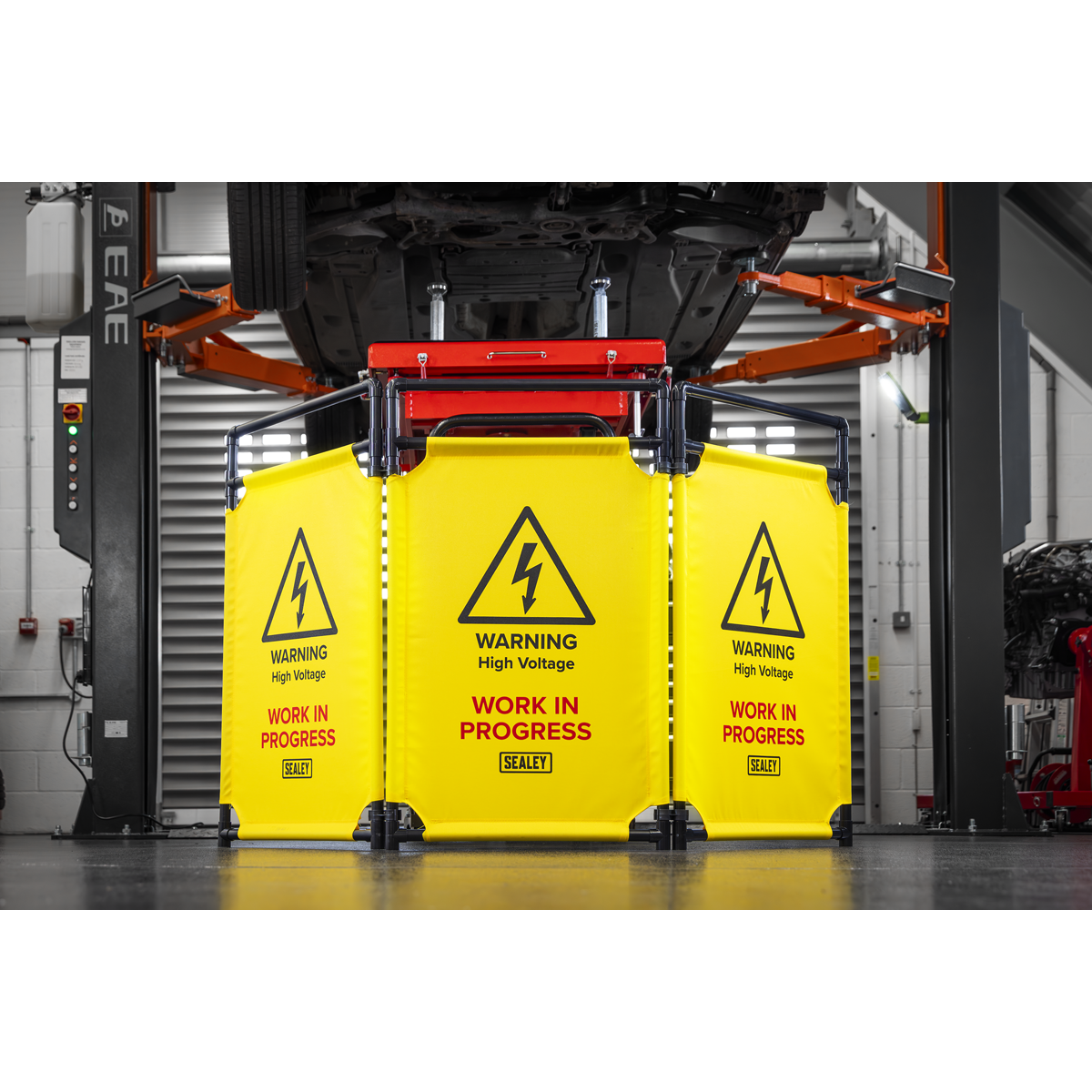 Sealey EV20 Folding Safety Barrier for Hybrid/Electric Vehicles