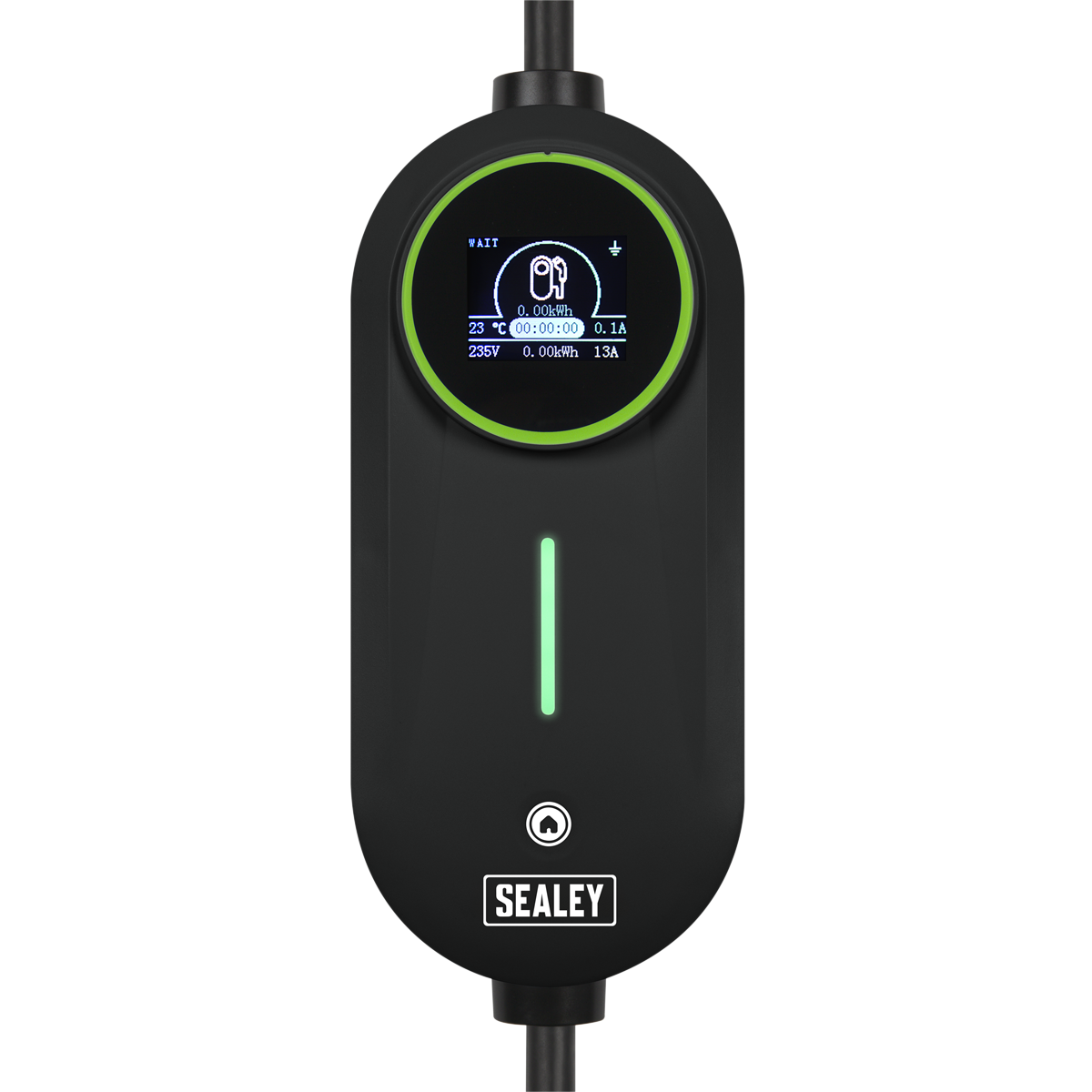 Sealey EVAC2 5m Adjustable (3.5kW) Type 2 to UK 3-Pin Plug Portable EV Charger