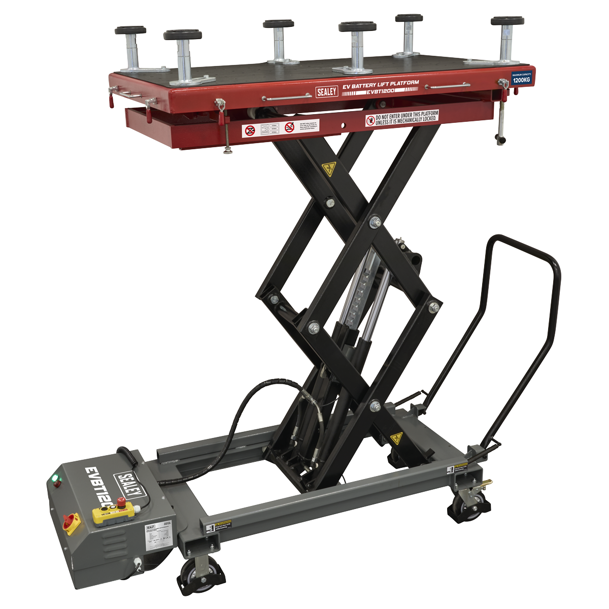Sealey EVBT1200 High Lift EV Battery Lift/Hydraulic Platform Truck 1200kg Capacity