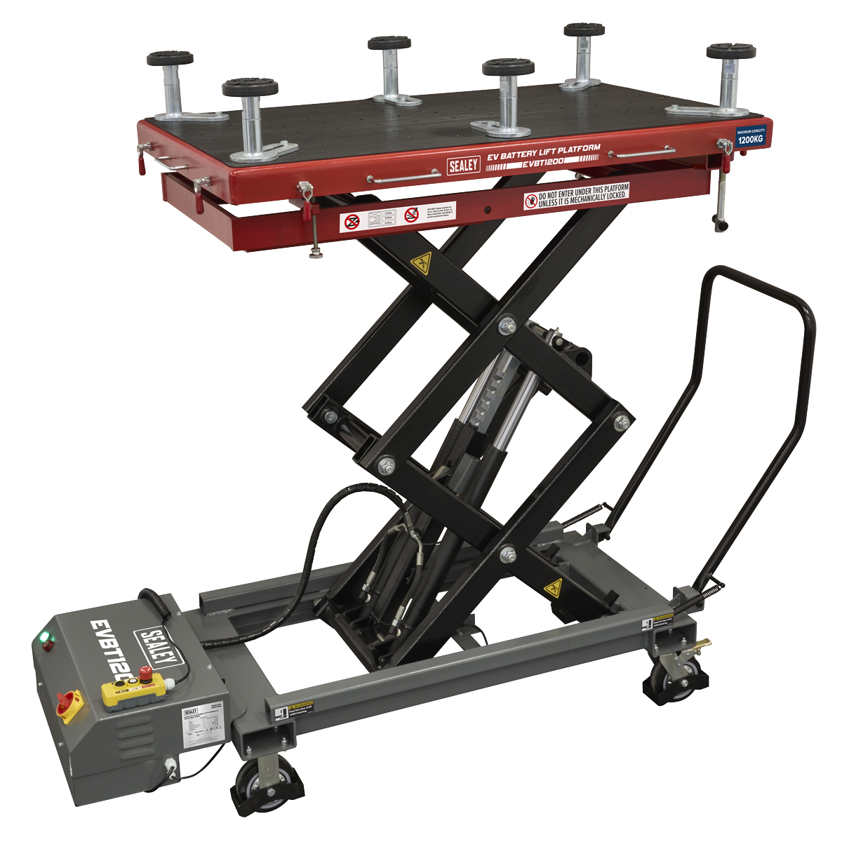 Sealey EVBT1200 High Lift EV Battery Lift/Hydraulic Platform Truck 1200kg Capacity