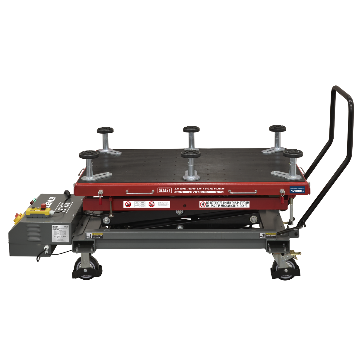 Sealey EVBT1200 High Lift EV Battery Lift/Hydraulic Platform Truck 1200kg Capacity