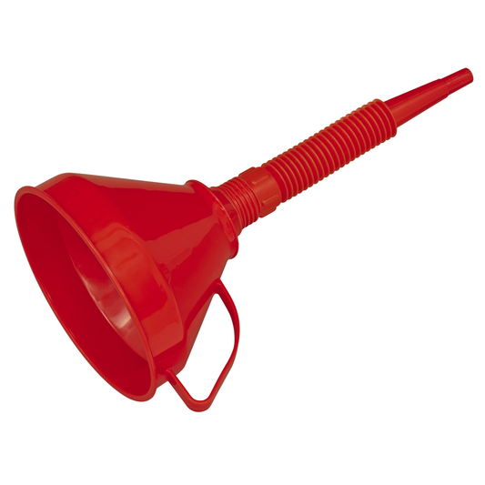 Sealey F16F Flexible Spout Funnel with Filter 160mm - Medium