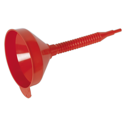 Sealey F2F Flexible Spout Funnel with Filter 200mm - Medium