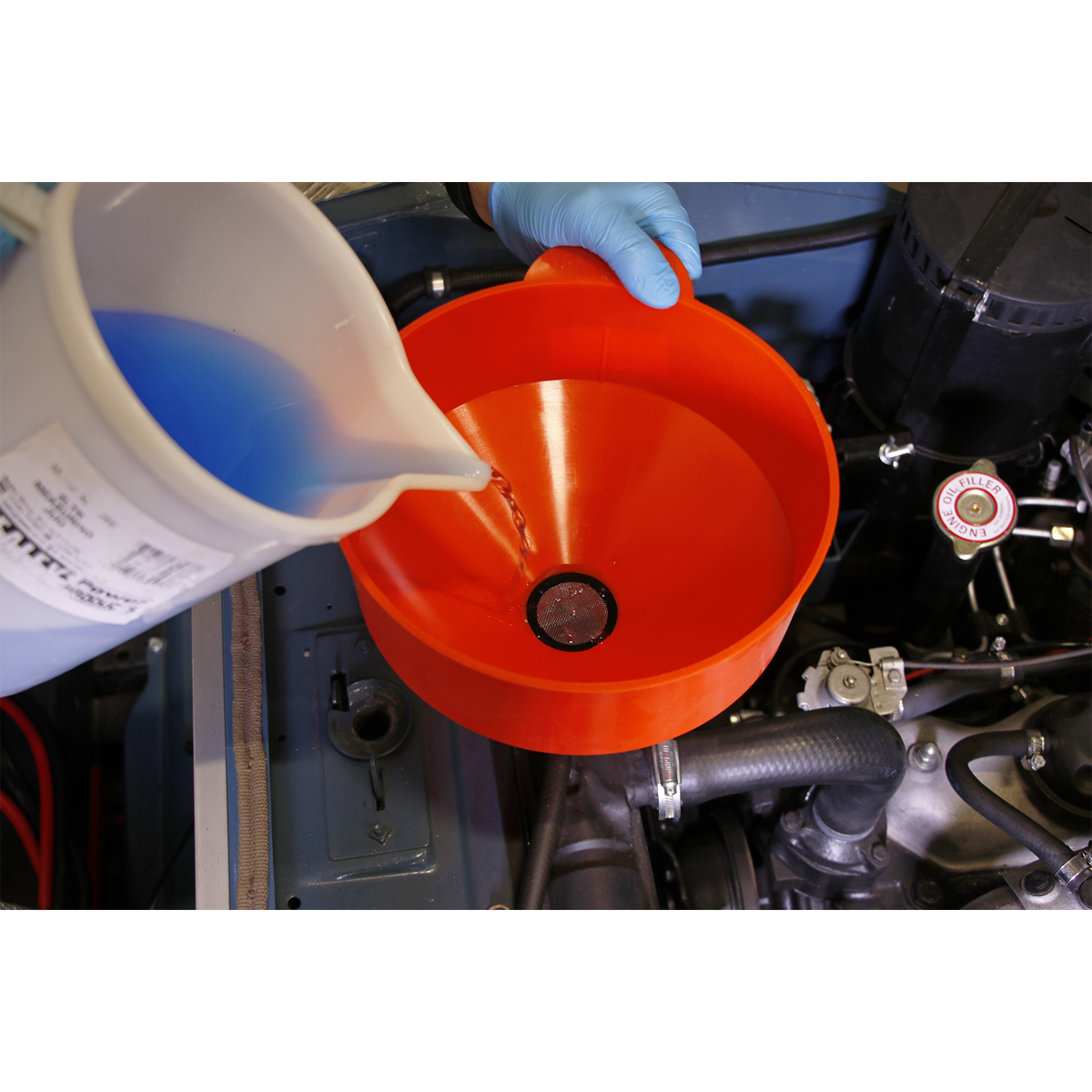 Sealey F3 Fixed Spout Funnel with Filter 250mm - Large