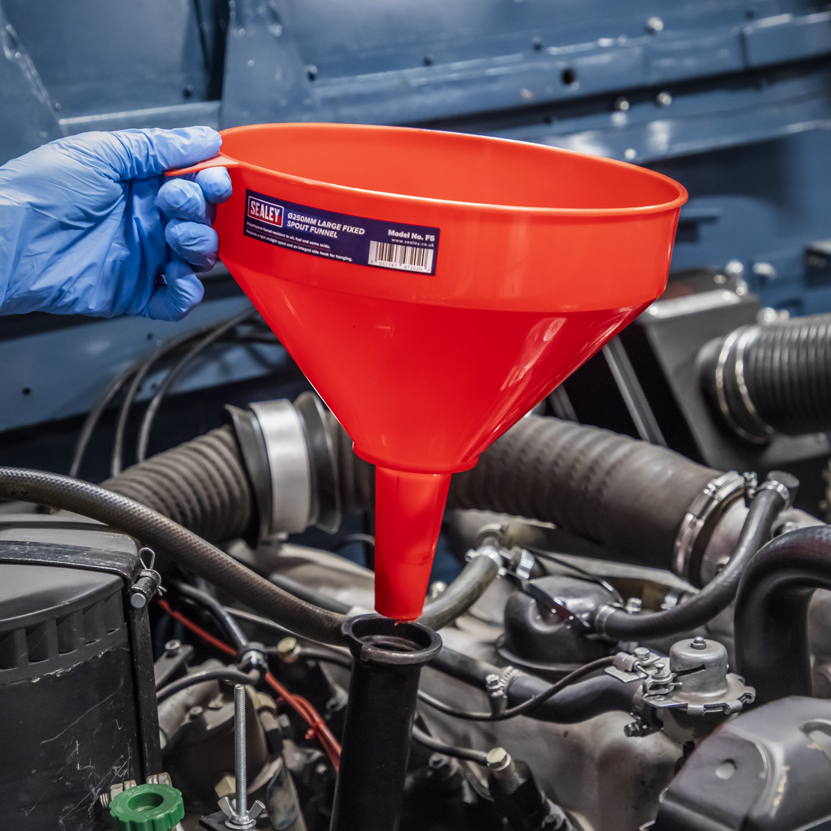 Sealey F5 Fixed Spout Funnel 250mm - Large